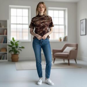 Reflections-copenhagen Women's Brown and Green T-shirt